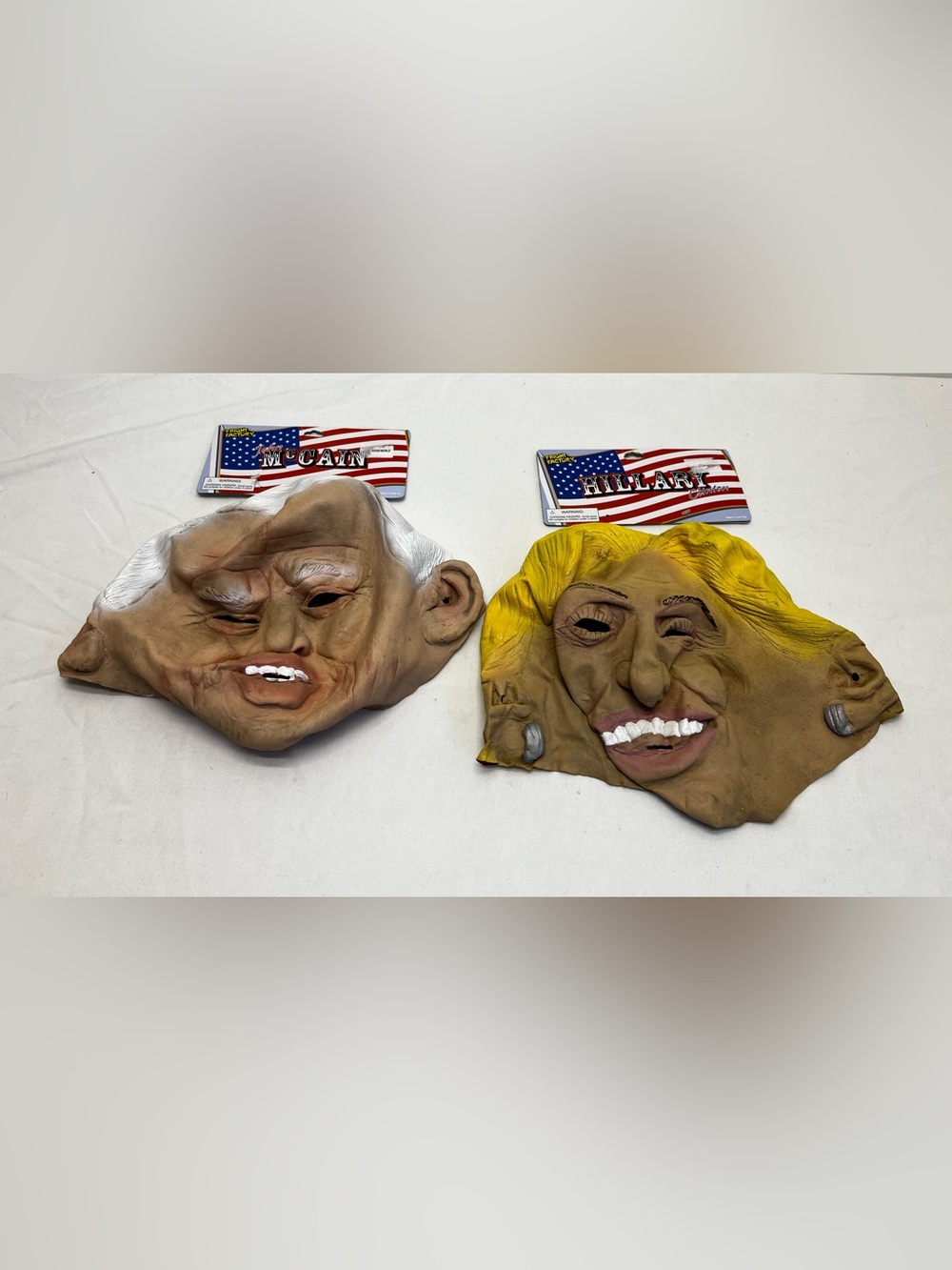 Fright Factory Political Halloween Masks – John McCain & Hillary Clinton